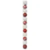 BOULE DE NOEL X12 PIECES ROUGE BLANC 6CM