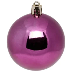 BOULE DE NOEL X4 PIECES VIOLET 8CM