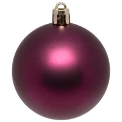 BOULE DE NOEL X4 PIECES VIOLET 8CM