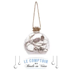 BOULE FIOLE INTERIEUR DECO VERRE 8CM