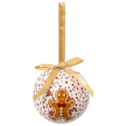 BOULE IMPRIMEE PAPIER BISCUIT 7.5CM