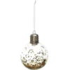 BOULE LED AVEC PAILLETTES DOREES 8CM