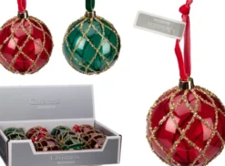 BOULE NOEL D.8CM DIAMANT PAI
