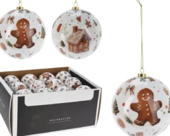 BOULE NOEL D.10CM PAIN EPICE