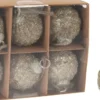 BOULE NOEL D.8CM PERLES ARGENT