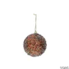 BOULE NOEL D.8CM VERTE ETOILES