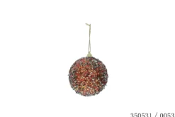 BOULE NOEL D.8CM VERTE ETOILES