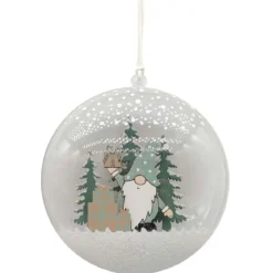 BOULE NOEL NEIGE LUTIN D.11CM