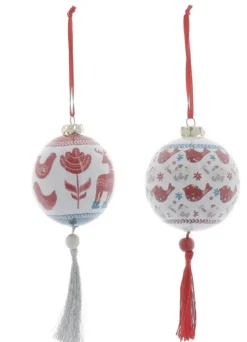 BOULE NOEL OISEAU 8CM
