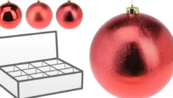 BOULE NOEL ROUGE D.14CM
