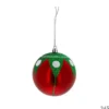 BOULE NOEL ROUGE ET VERTE 8CM