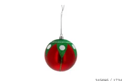 BOULE NOEL ROUGE ET VERTE 8CM