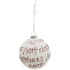 BOULE NOEL VERRE MERRY CHRISTMAS D.8CM