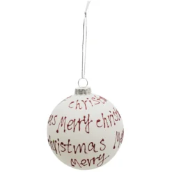 BOULE NOEL VERRE MERRY CHRISTMAS D.8CM