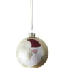 BOULE NOEL VERRE PERE NOEL LUNE D.8CM