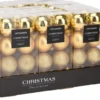 BOULE NOEL 16X5CM DORE