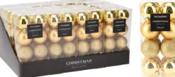 BOULE NOEL 16X5CM DORE