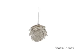 BOULE OR BLANC D.8CM