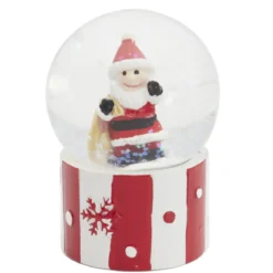 BOULES A NEIGE LUTIN PERE NOEL OU RENNE 4.5CM