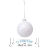 BOULE VERRE 7CM BRANCHE PAILLETEE