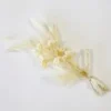 BOUQUET DE LAGURUS SECHE ET GYPSO SUR CARTE BLANC