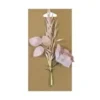 BOUQUET DE ROSE ET AVOINE SECHEE SUR CARTE