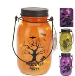 BOUTEILLE AVEC LED LED HALLOWEEN, 9,5X9,5X18CM, 460 GR, 3 AS