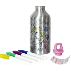 BOUTEILLE DE TRANSPORT A COLORIER LICORNE 55CL