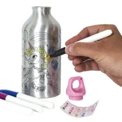 BOUTEILLE DE TRANSPORT A COLORIER LICORNE 55CL