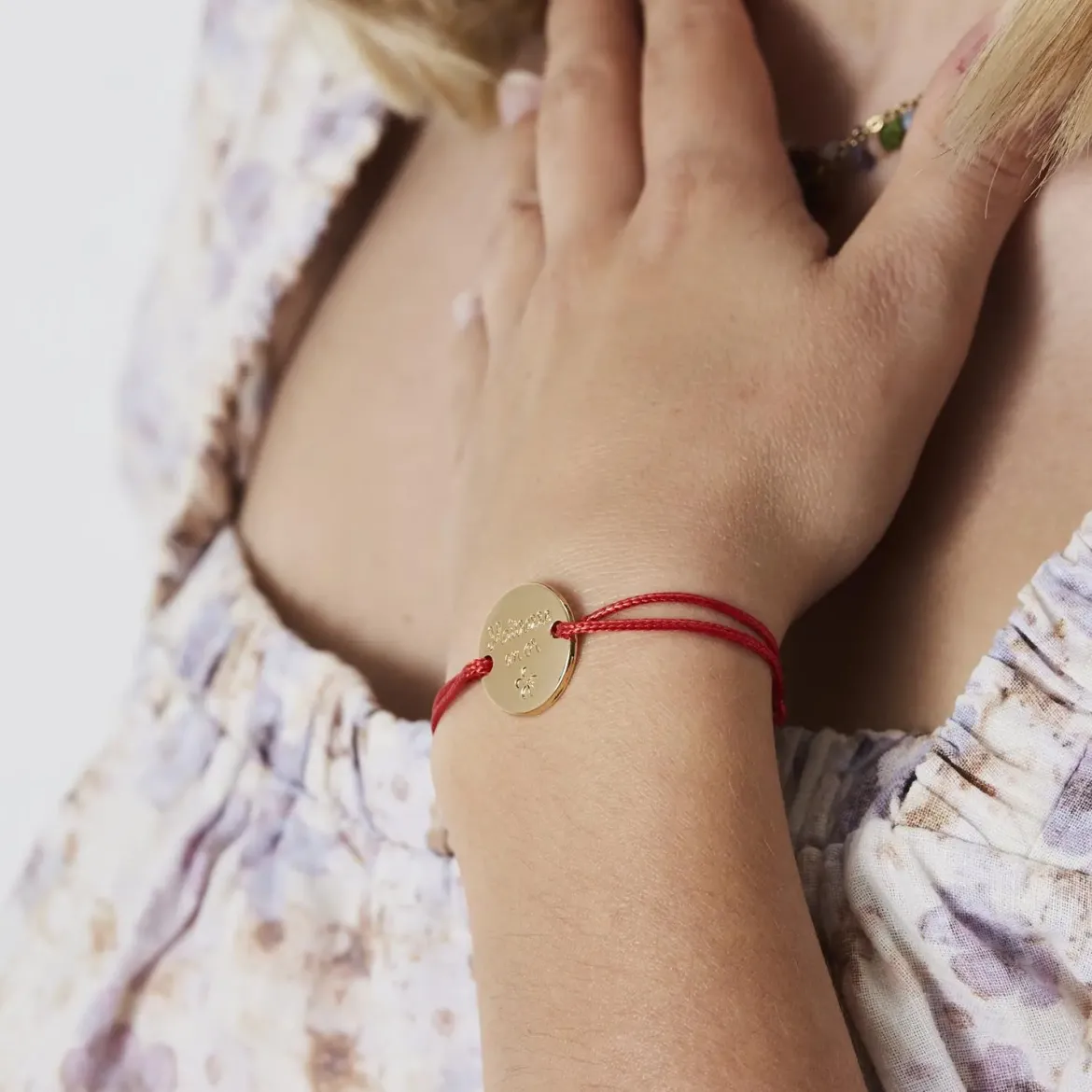 BRACELET CORDON GRAVE MERCI POUR CETTE ANNEE