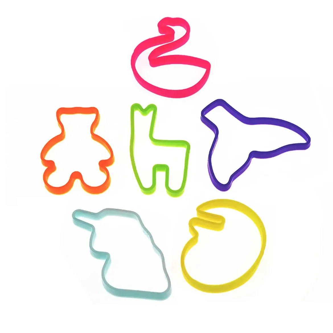 BRACELET FORME ANIMAL EN SILICONE X6
