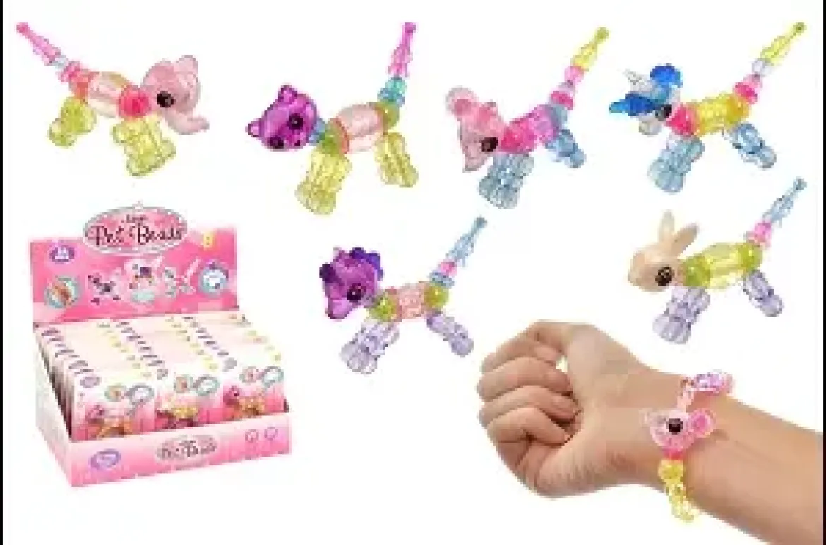 BRACELET MAGIQUE PERLES ANIMAL H5 6CM L18CM