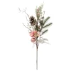 BRANCHE BOUQUET OR ROSE POMME DE PIN 64CM