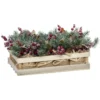 BRANCHE COMPOSITION BAIES ROUGE POT JUTE D.16CM
