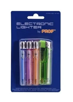 BRIQUET ELECTRONIQUE TRANSPARENT X4 PIECES