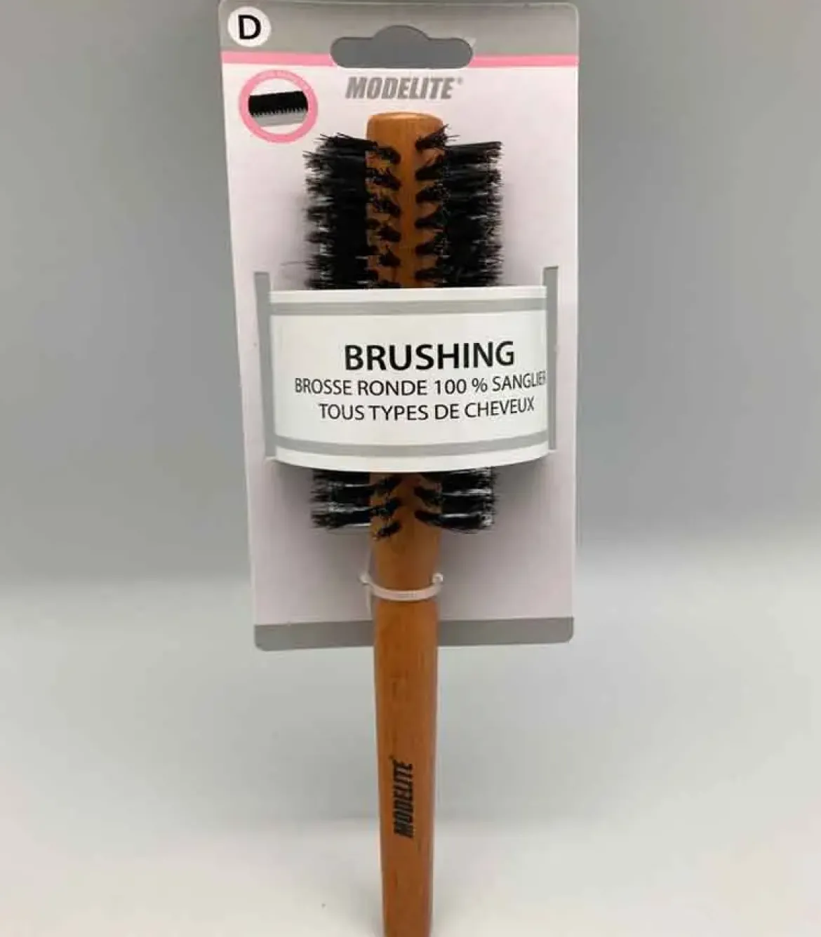BROSSE BRUSHING PICOTS SANGLIER MANCHE BOIS VERNIS D.16 MM