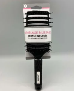 BROSSE COURBEE RECTANGULAIRE PICOT MIXTES NOIR