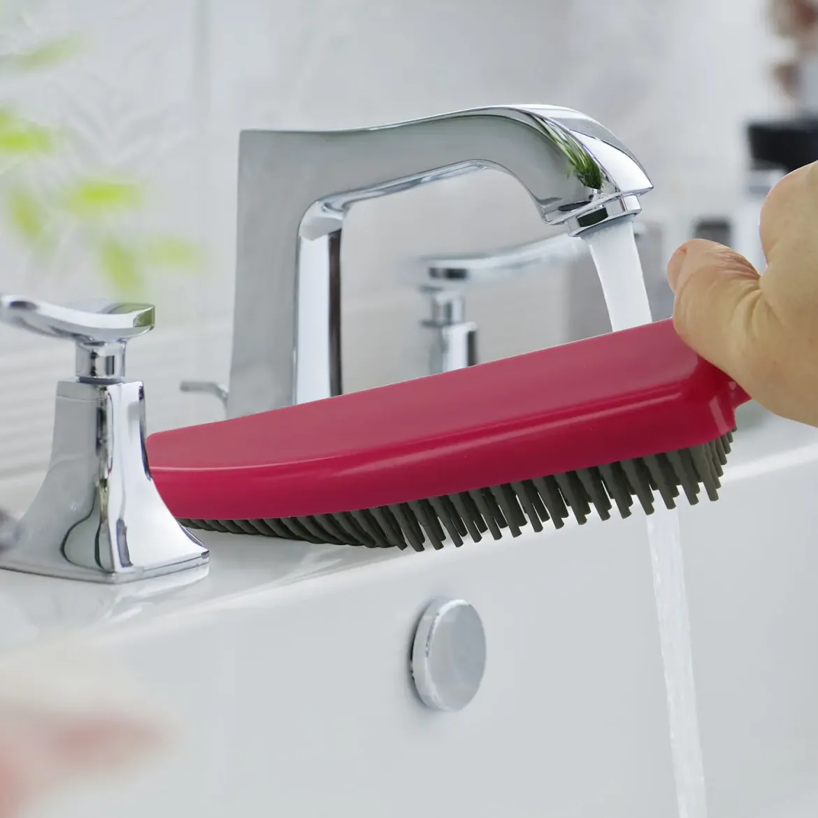 BROSSE DE NETTOYAGE AVEC RACLETTE CAOUTCHOUC