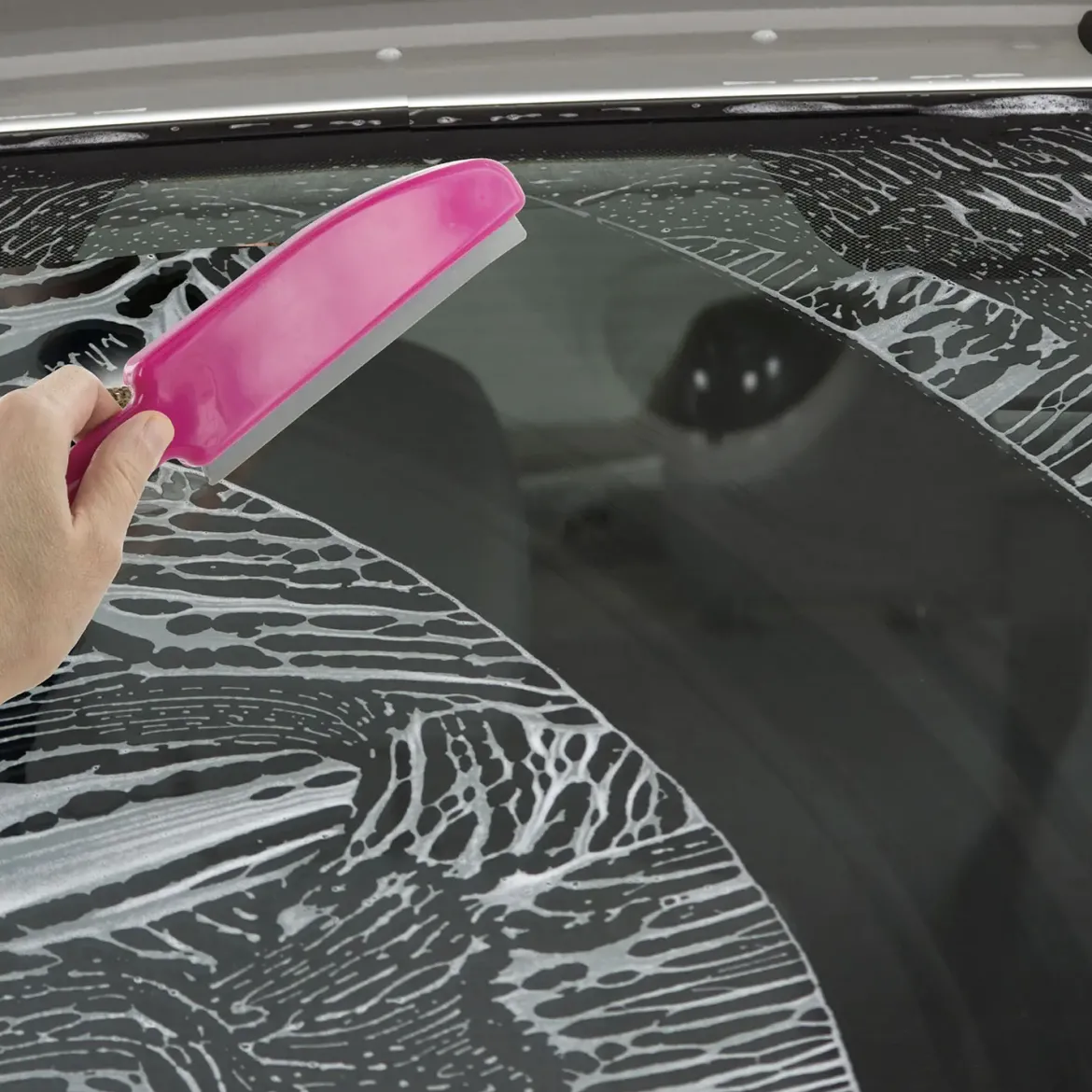 BROSSE DE NETTOYAGE AVEC RACLETTE CAOUTCHOUC