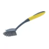 BROSSE OVALE A VAISSELLE MANCHE ANTI GLISSE GRIS CURRY
