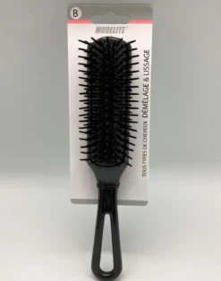 BROSSE PLATE PICOTS PLASTIQUES NOIR N.11