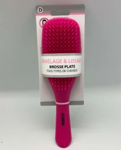 BROSSE PLATE PICOTS PLASTIQUES ROSE