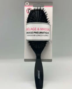 BROSSE PNEUMATIQUE OVALE PICOTS NYLON NOIR