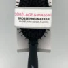 BROSSE PNEUMATIQUE OVALE PICOTS PERLES NOIR MAT