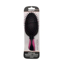 BROSSE PNEUMATIQUE OVALE PICOTS PERLES ROSE