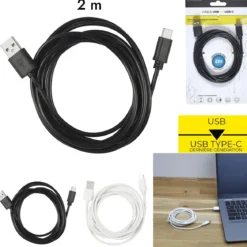 CABLE CHARGE ET SYNCHRONISATION TYPE C 2M