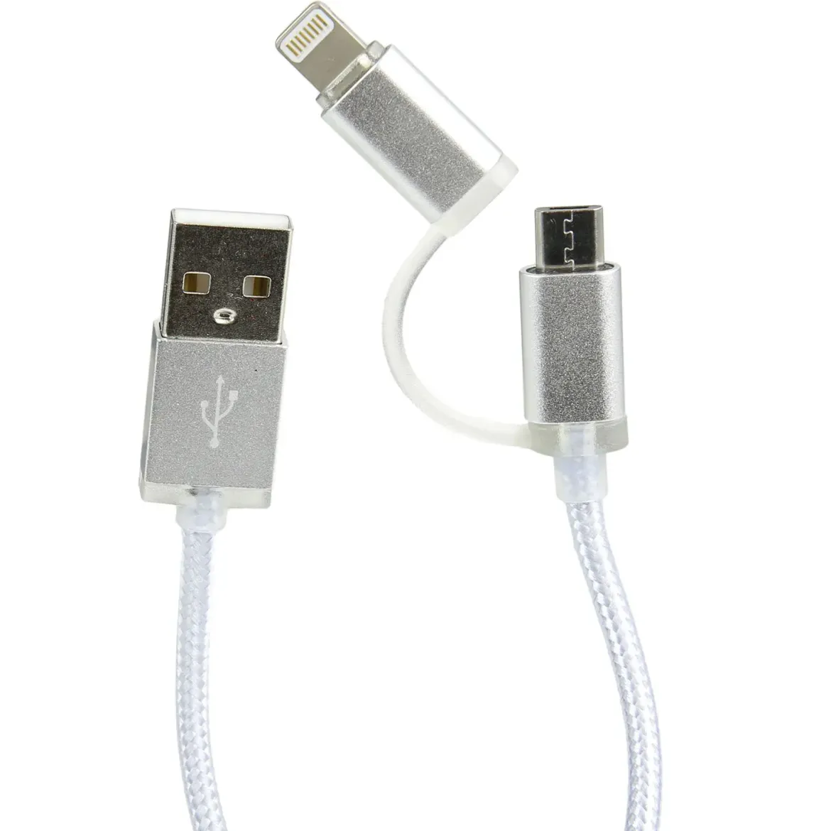 CABLE TRESSE 2 EN 1 MICRO USB TYPE C