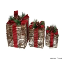 CADEAU LED ROTIN PILES 25X27CM
