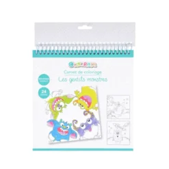 CAHIER DE COLORIAGE 21X21CM 24 PAGES GENTILS MONSTRES