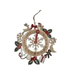 CALENDRIER DE L AVENT COURONNE A SUSPENDRE 22CM